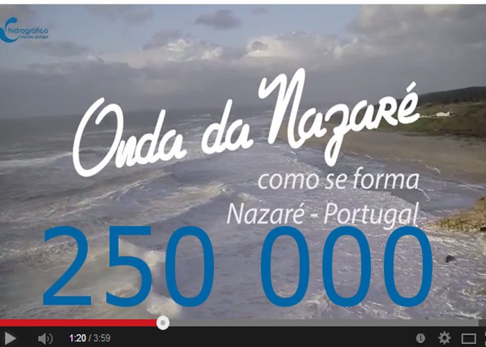 Filme “Onda da Nazaré, como se forma” ultrapassa as 250 000 visualizações