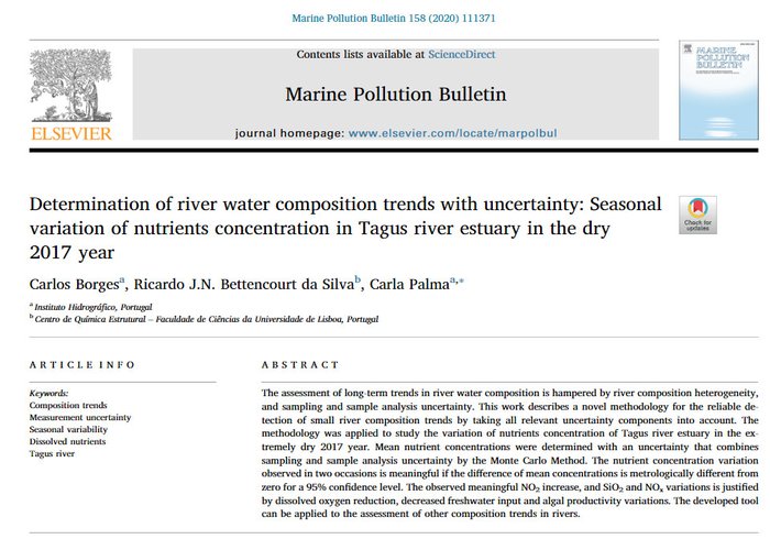 Divisão da Química e Poluição do Meio Marinho publica novo artigo