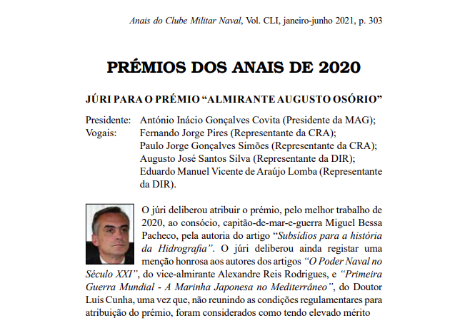 Prémios dos Anais de 2020