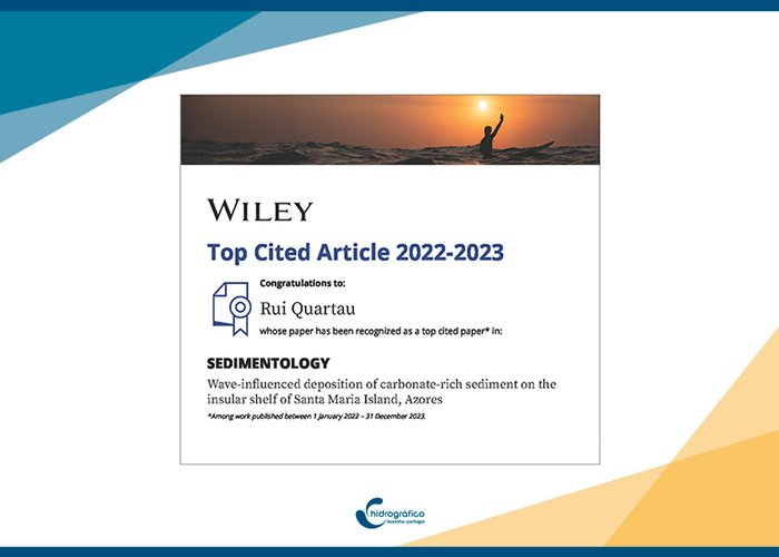 Trabalho com participação do Instituto Hidrográfico considerado o mais citado em 2022-2023