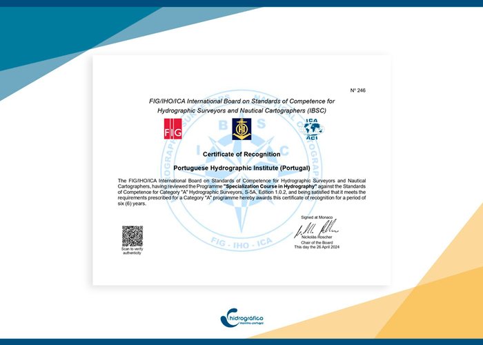 Curso da Escola de Hidrografia e Oceanografia volta a ser reconhecido internacionalmente