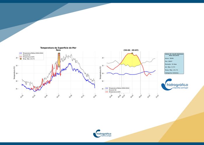 Temperaturas no mar superiores à média dos últimos 20 Anos no Algarve