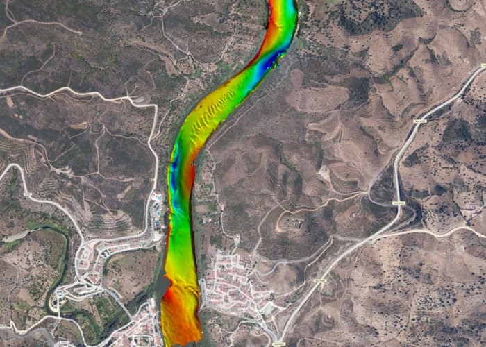 Levantamento hidrográfico no rio Guadiana - 2020