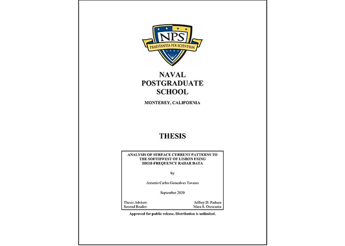 Primeiro-tenente Gonçalves Tavares concluiu de Mestrado em Oceanografia Física - 2020