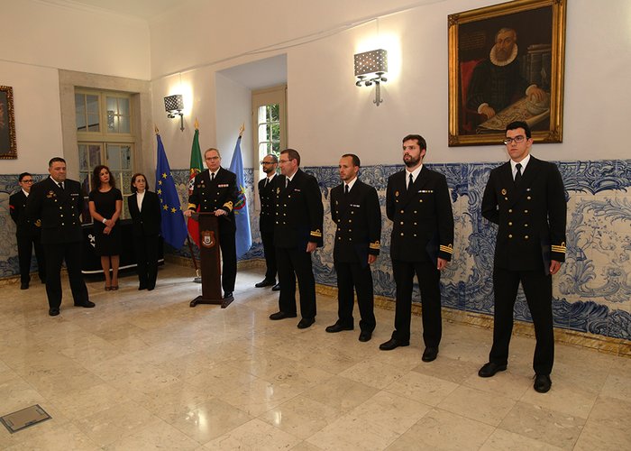 Cerimónia de entrega dos distintivos e diplomas do Curso de Especialização em Hidrografia