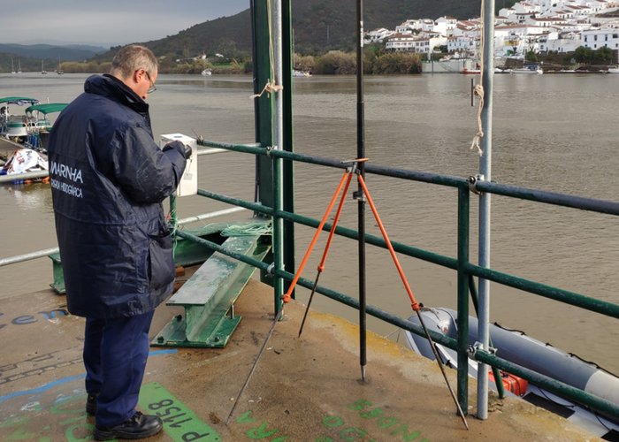 Levantamento hidrográfico no rio Guadiana - 2020