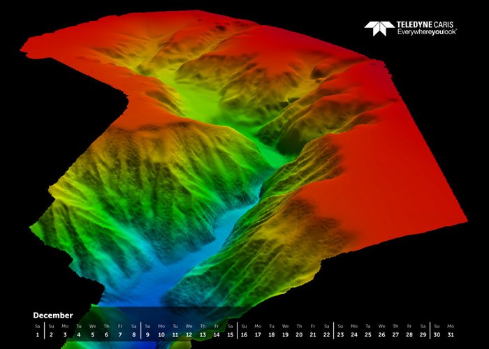 Imagens do IH em destaque no calendário da Teledyne CARIS