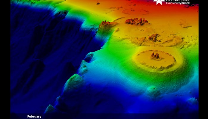 Fevereiro 2018: Batimetria do monte submarino “Sabrina” (Açores).