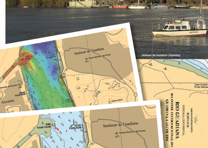 Rio Guadiana: cartas eletrónicas de navegação disponíveis para download gratuito na página do IH
