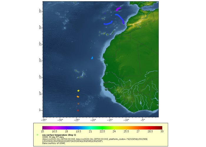 O NRP Sagres lançou 8 boias derivantes
