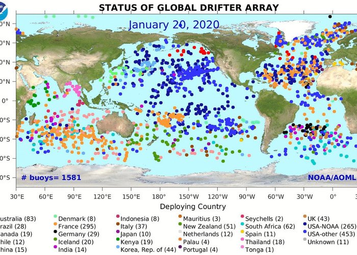 O NRP Sagres lançou 8 boias derivantes