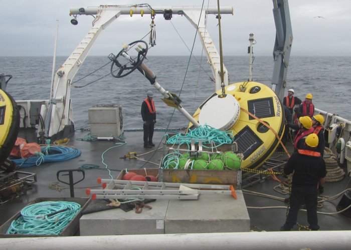 Recuperação e fundeamento de boias multiparamétricas