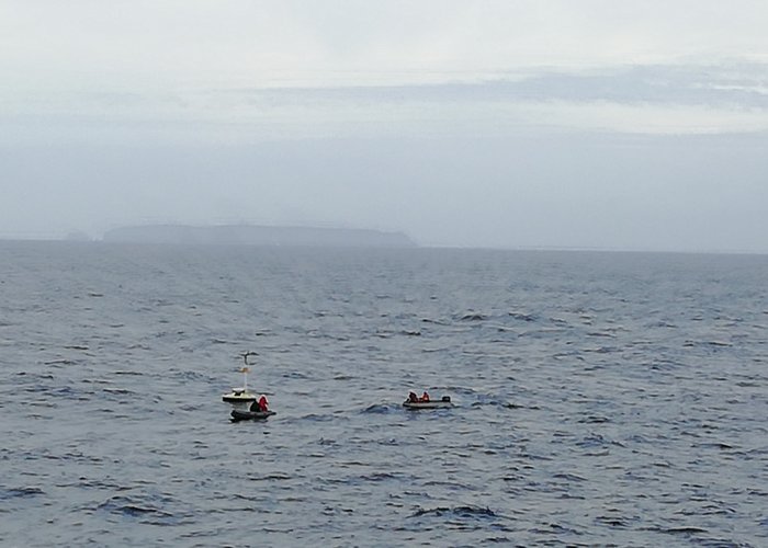 Recuperação e fundeamento de boias multiparamétricas