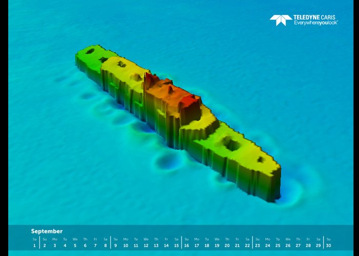 Imagens do IH em destaque no calendário da Teledyne CARIS