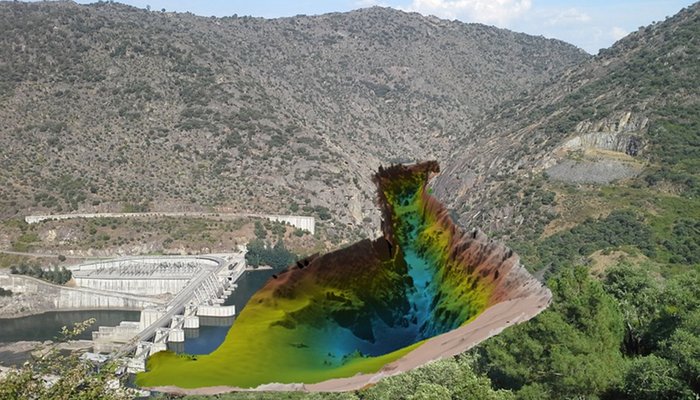 Valeira: Dados batimétricos adquiridos a montante da barragem da Valeira, rio Douro. 