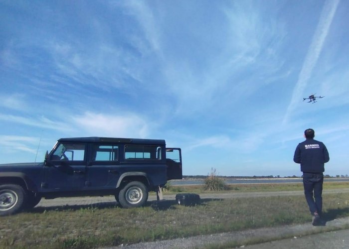 Drone pilot conducting a survey using LiDAR technology