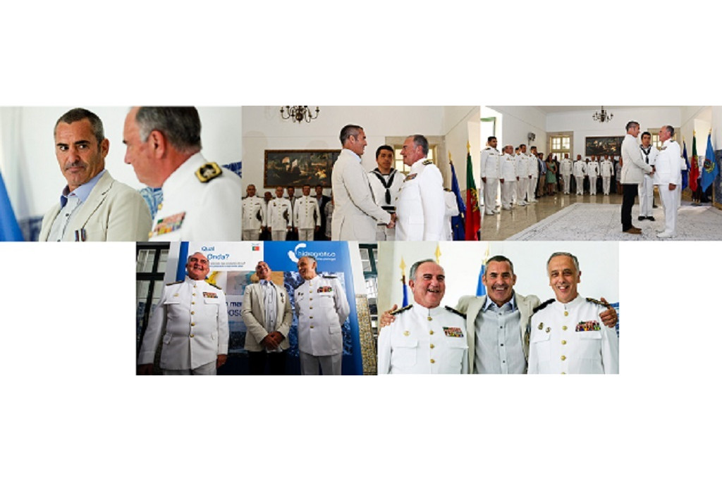 Garrett McNamara condecorado pela Marinha Portuguesa no Instituto Hidrográfico