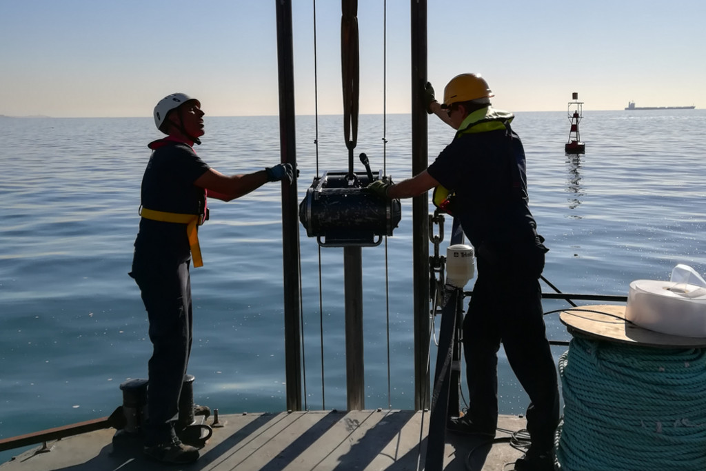 Missão da Geologia Marinha na Marina de Cascais
