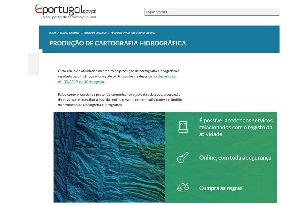 Cartografia Hidrográfica no ePortugal 